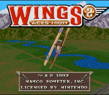 Wings 2 - Aces High (USA) (Beta) screen shot title